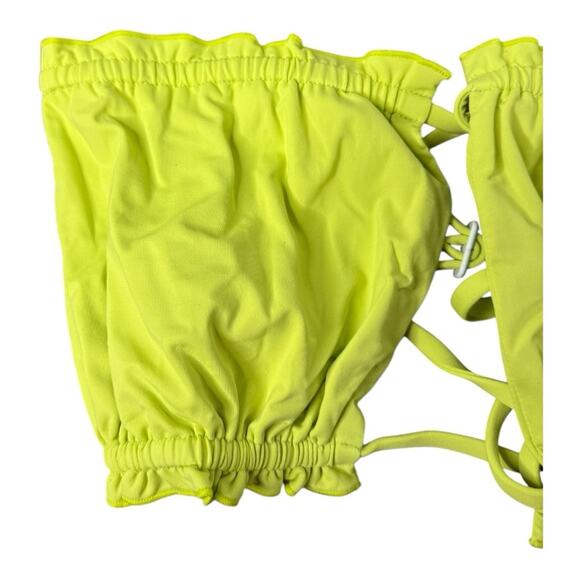 FP x Toast Signature Ruffle Bandeau Bikini Top in Daiquiri (Lime Green) XL NWT - Picture 6 of 12